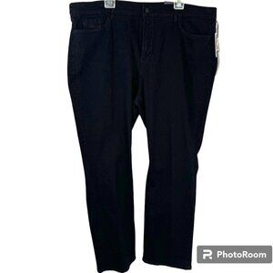NYDJ NEW Marilyn Straight Casual Black Denim Jeans 5 Pocket Stretch Sz 24WP USA